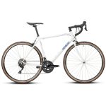 Equilibrium Large Steel Road Bike – White – Reynolds 725 Frame, Classic Road Geometry 3 equilibrium road bike white side